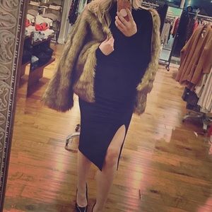 Sexy black velvet dress